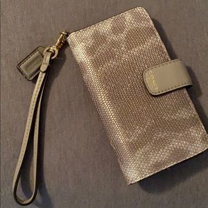 Coach snakeskin wristlet